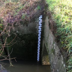New water level gauge at the polder´s gate